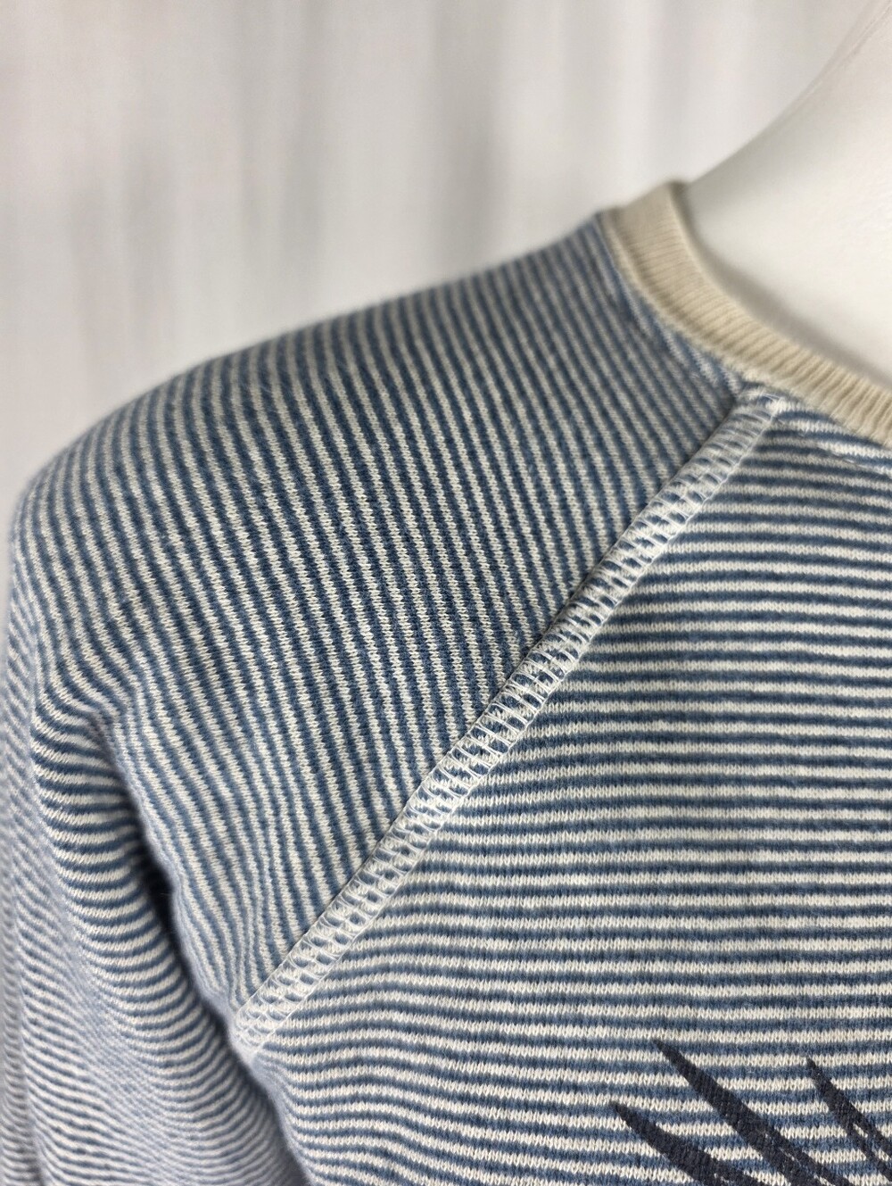 THE GREAT. Eagle Striped Sweatshirt Top 100% Cotton Made In USA Size 0 Heritage - Picture 6 of 10